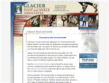 Tablet Screenshot of glacierfootandankle.com